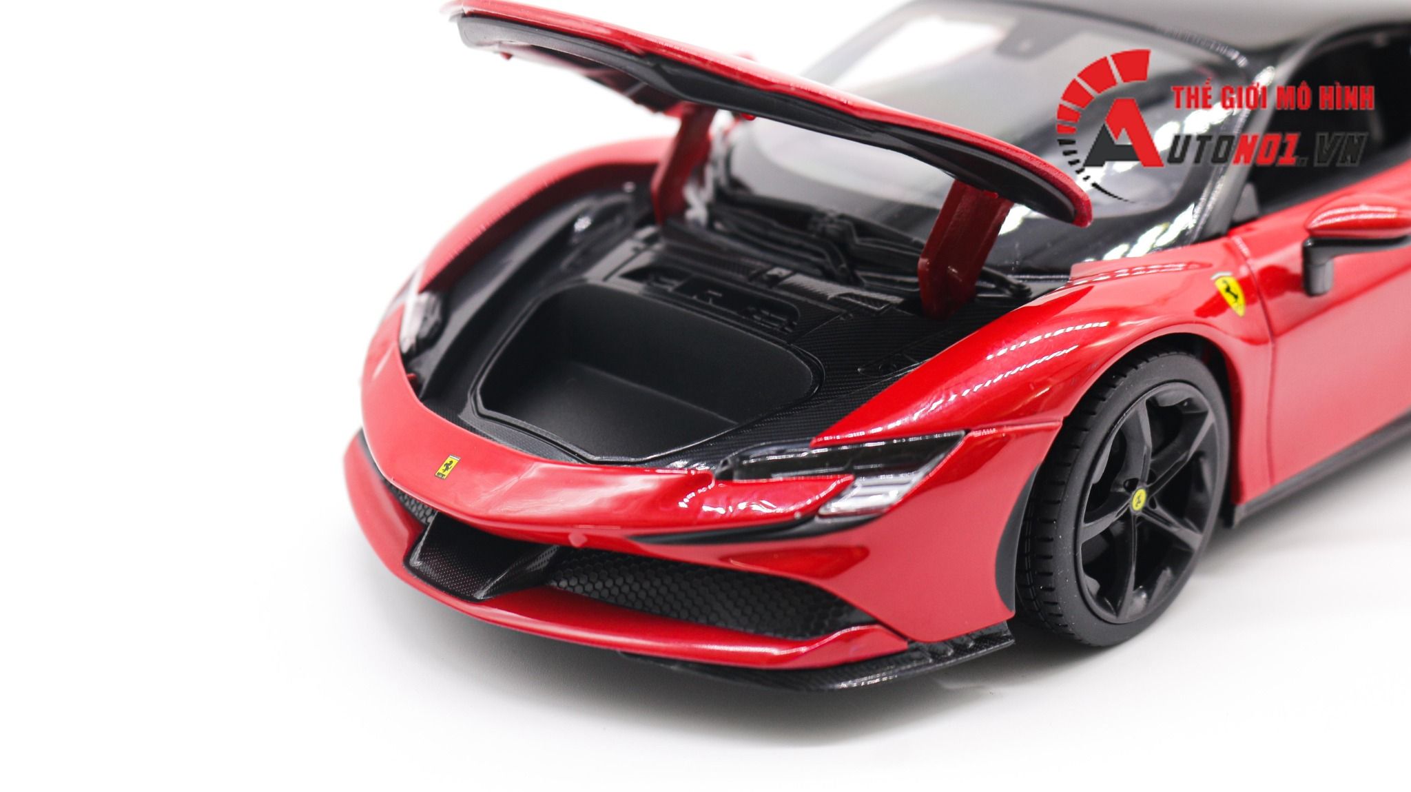  Mô hình xe Ferrari Sf90 Stradale Red 1:18 Bburago 7936 