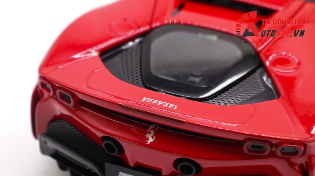 MÔ HÌNH XE FERRARI SF90 STRADALE RED 1:18 BBURAGO 7936