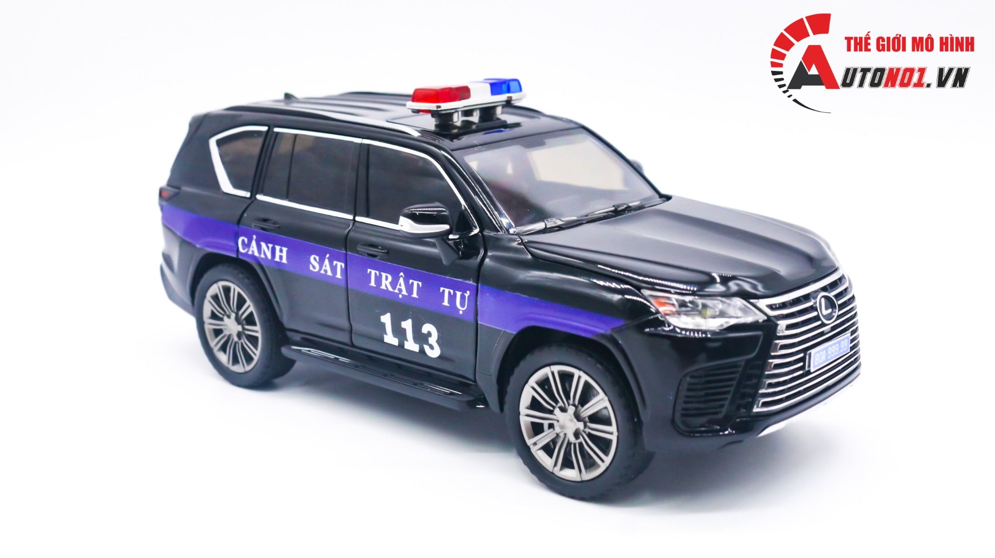  Mô hình xe độ Lx600 CSTT Cảnh sát trật tự full kính - full open 1:24 Chimei Autono1 OT201 