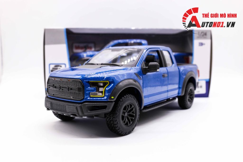 MÔ HÌNH 2017 FORD RAPTOR F150 BLUE 1:24 MAISTO 3296