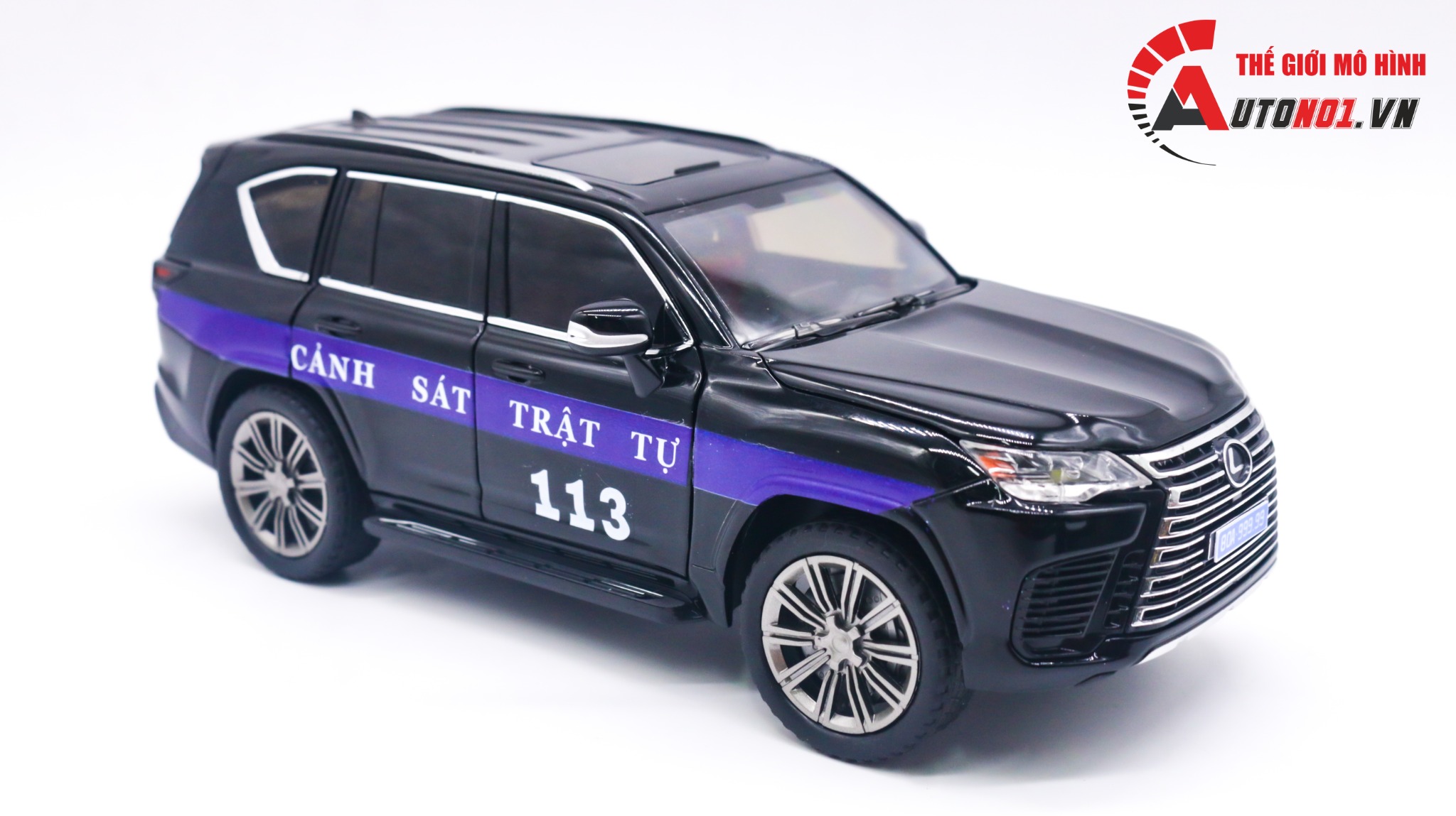  Mô hình xe độ Lx600 CSTT Cảnh sát trật tự full kính - full open 1:24 Chimei Autono1 OT201 