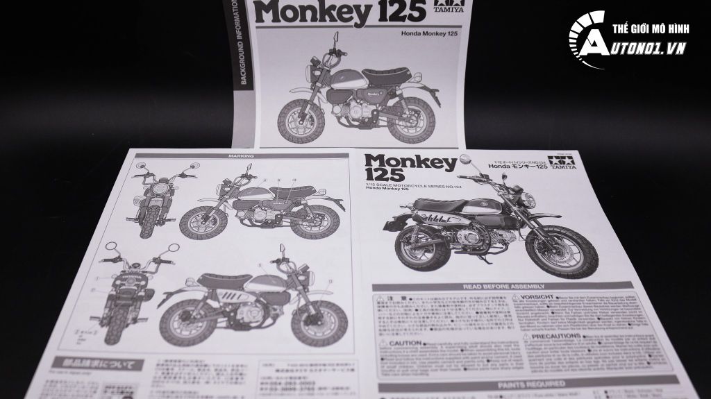 MÔ HÌNH KIT HONDA MONKEY 125 1:12 TAMIYA 7293