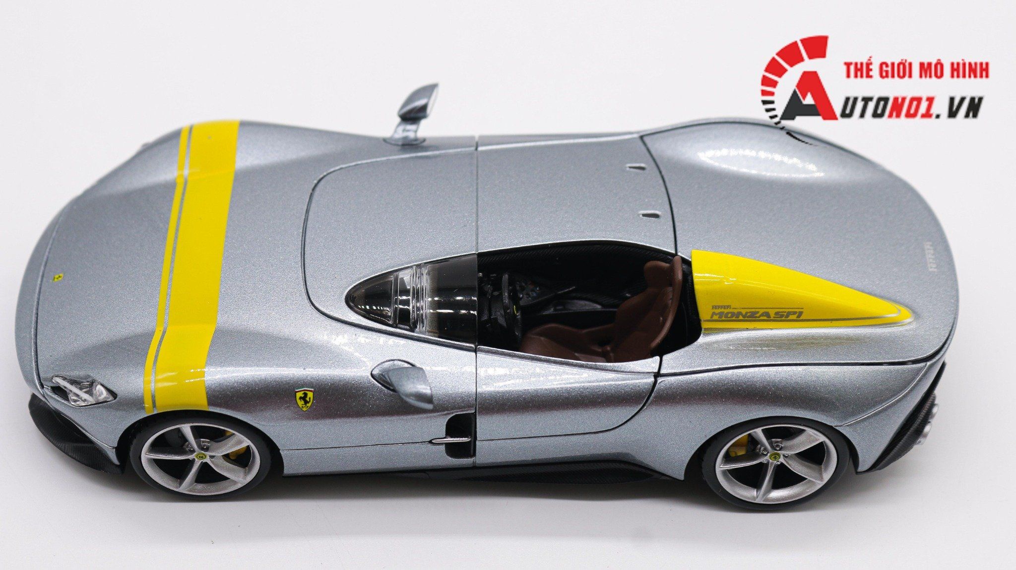  Mô hình xe Ferrari Monza Sp1 Sports đánh lái được full open 1:24 Bburago 7954 