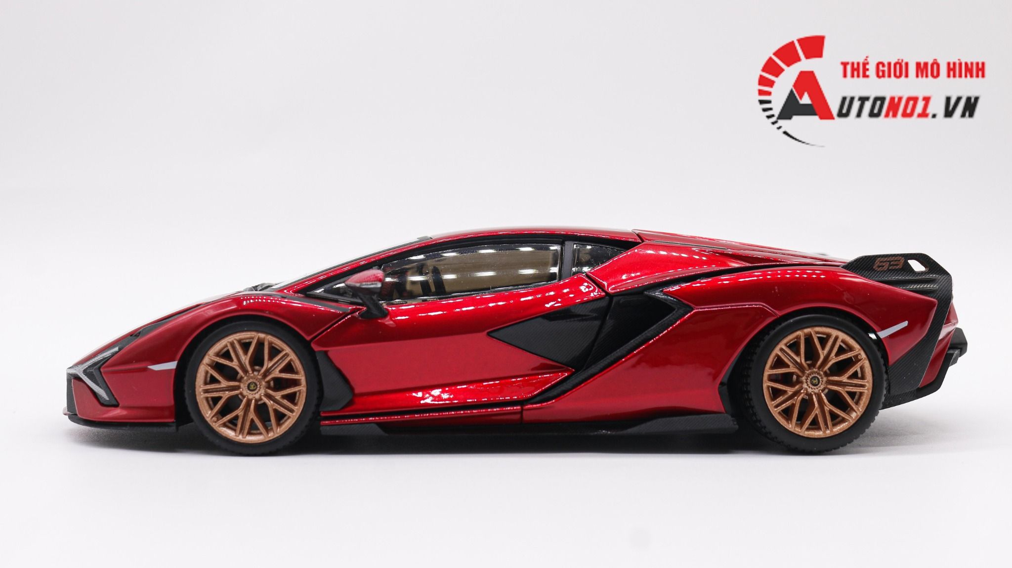  Mô hình xe Lamborghini Sian Fkp 37 Red 1:24 Bburago 7935 