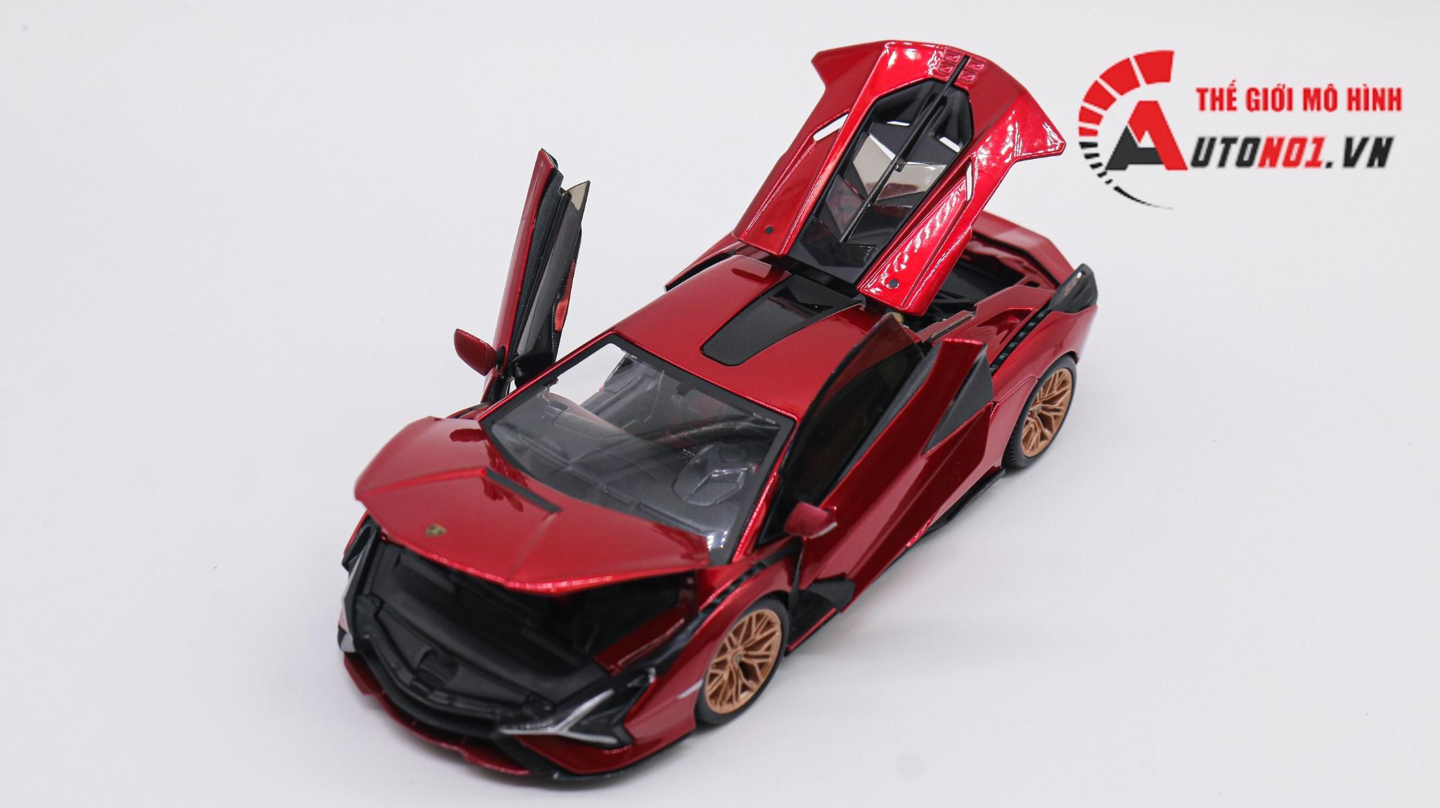  Mô hình xe Lamborghini Sian Fkp 37 Red 1:24 Bburago 7935 