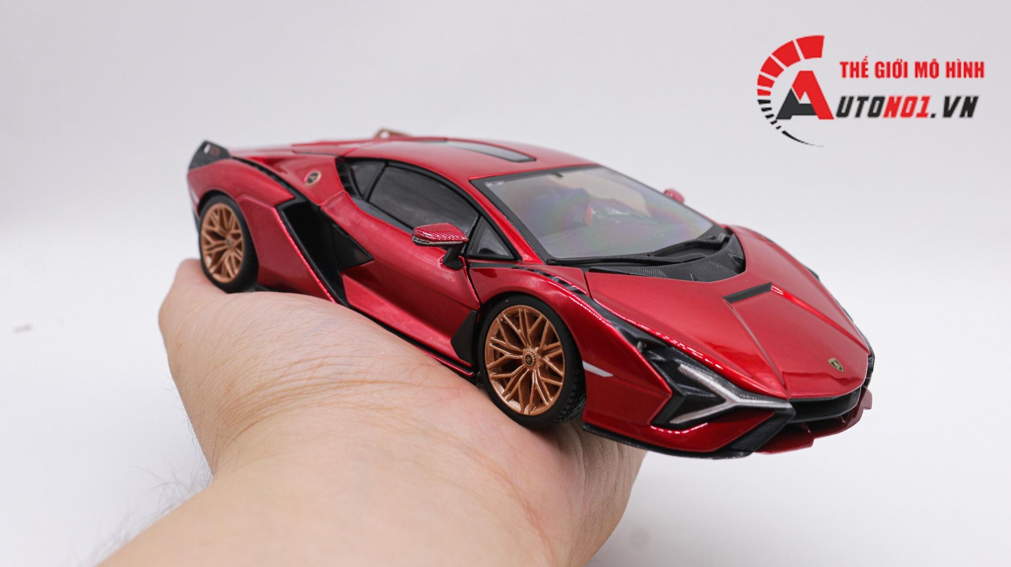  Mô hình xe Lamborghini Sian Fkp 37 Red 1:24 Bburago 7935 