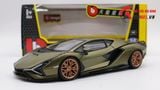  Mô hình xe Lamborghini Sian Fkp 37 Green đánh lái được full open 1:24 Bburago 7934 