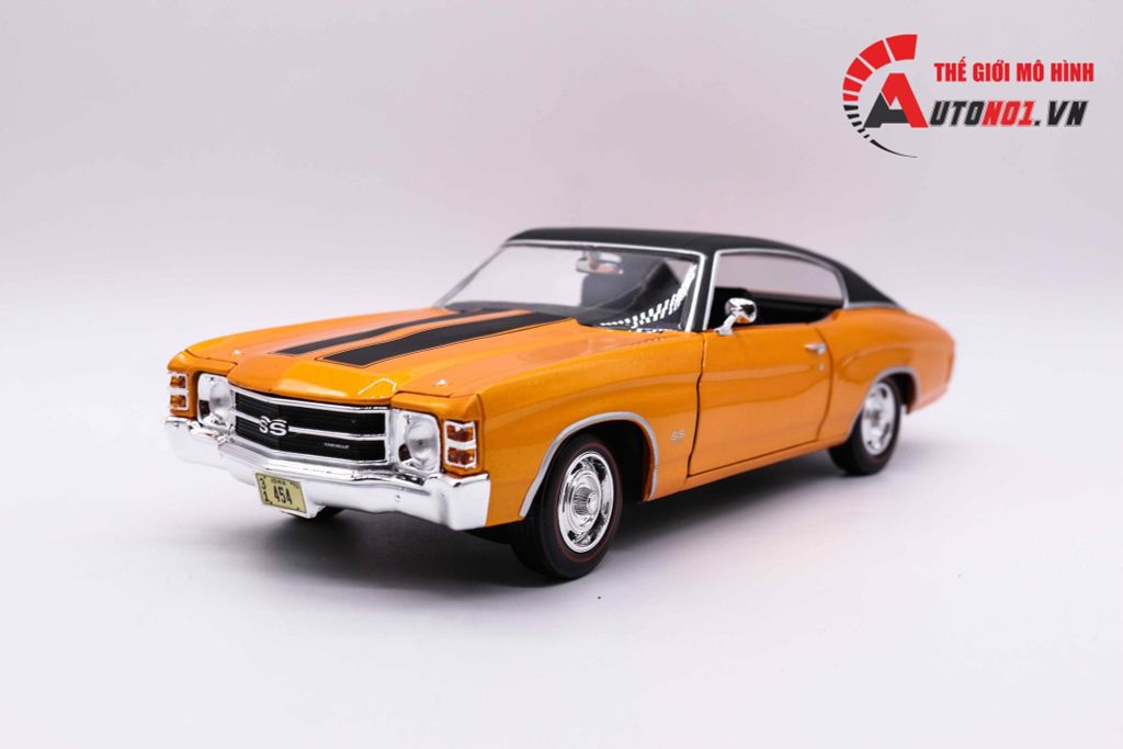 MÔ HÌNH XE CHEVROLET CHEVELLE SS454 SPORT COUPE ORANGE 1:18 MAISTO 1971