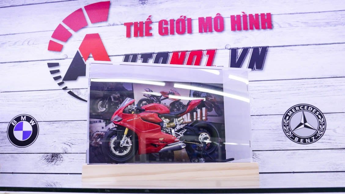  HỘP ĐẾ GỖ TRƯNG BÀY MÔ HÌNH CHO XE MÔ TÔ 1:12 DUCATI PK301 