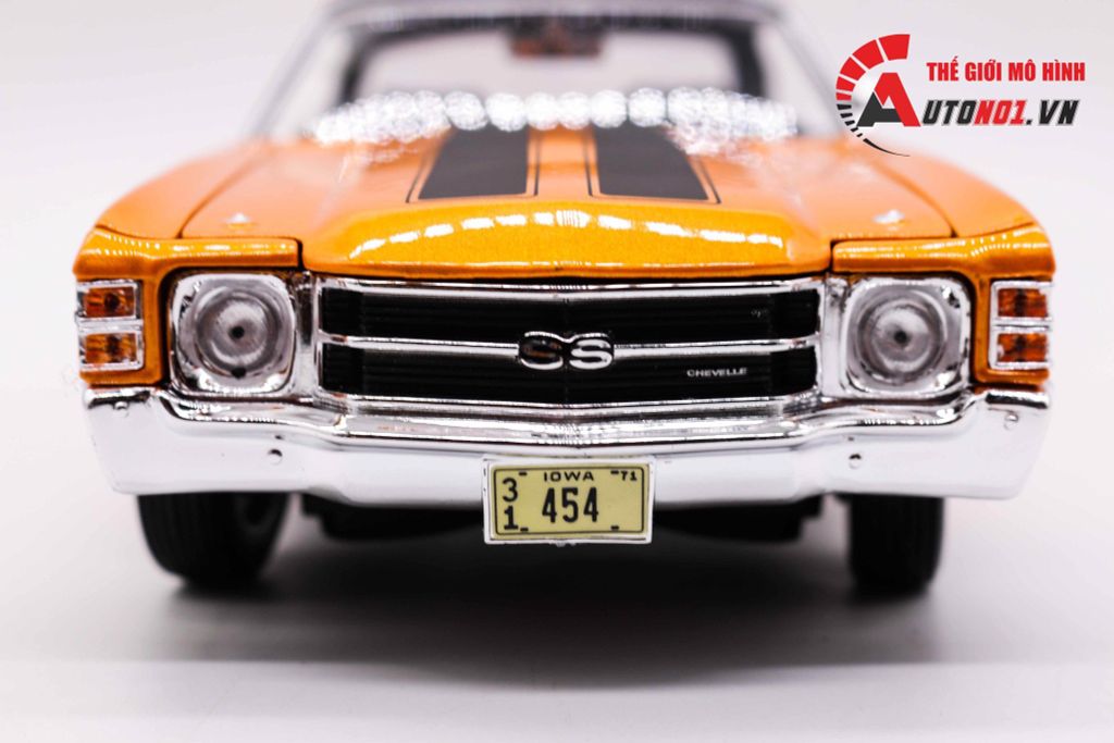 MÔ HÌNH XE CHEVROLET CHEVELLE SS454 SPORT COUPE ORANGE 1:18 MAISTO 1971