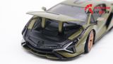  Mô hình xe Lamborghini Sian Fkp 37 Green đánh lái được full open 1:24 Bburago 7934 