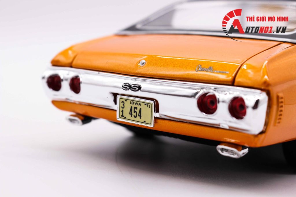 MÔ HÌNH XE CHEVROLET CHEVELLE SS454 SPORT COUPE ORANGE 1:18 MAISTO 1971