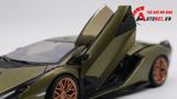  Mô hình xe Lamborghini Sian Fkp 37 Green đánh lái được full open 1:24 Bburago 7934 