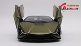  Mô hình xe Lamborghini Sian Fkp 37 Green đánh lái được full open 1:24 Bburago 7934 