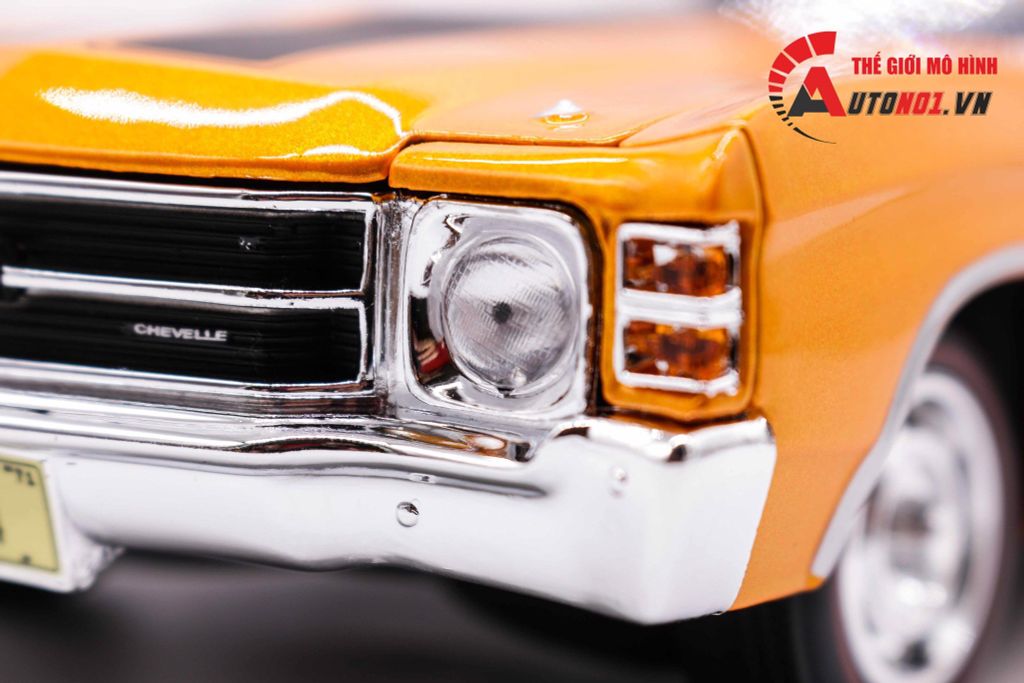 MÔ HÌNH XE CHEVROLET CHEVELLE SS454 SPORT COUPE ORANGE 1:18 MAISTO 1971