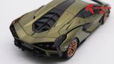  Mô hình xe Lamborghini Sian Fkp 37 Green đánh lái được full open 1:24 Bburago 7934 