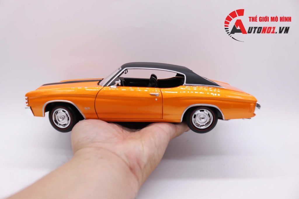 MÔ HÌNH XE CHEVROLET CHEVELLE SS454 SPORT COUPE ORANGE 1:18 MAISTO 1971