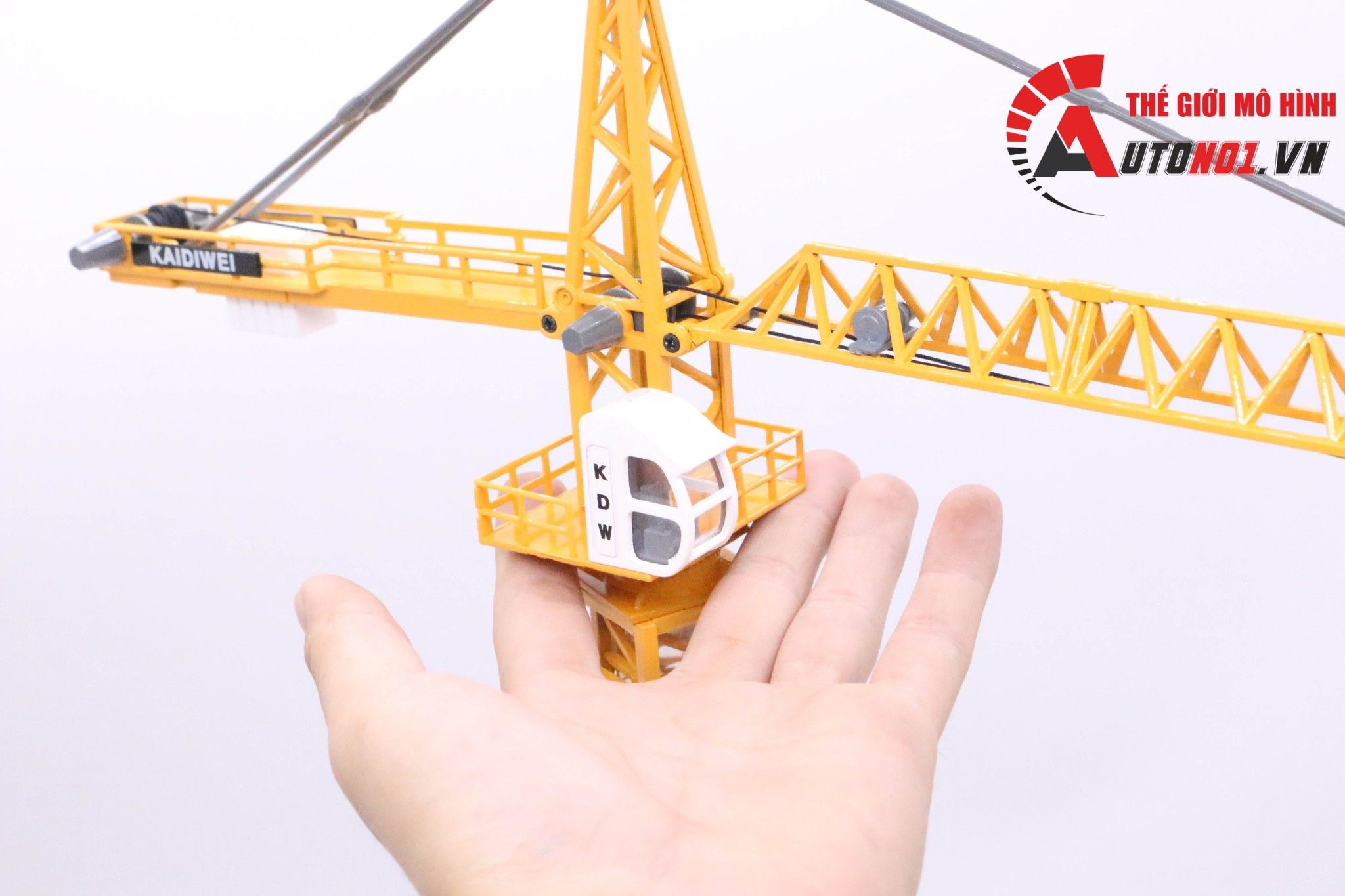  Mô hình xe cẩu tháp bằng kim loại tỉ lệ 1:50 625017 Kaidiwei 5684 