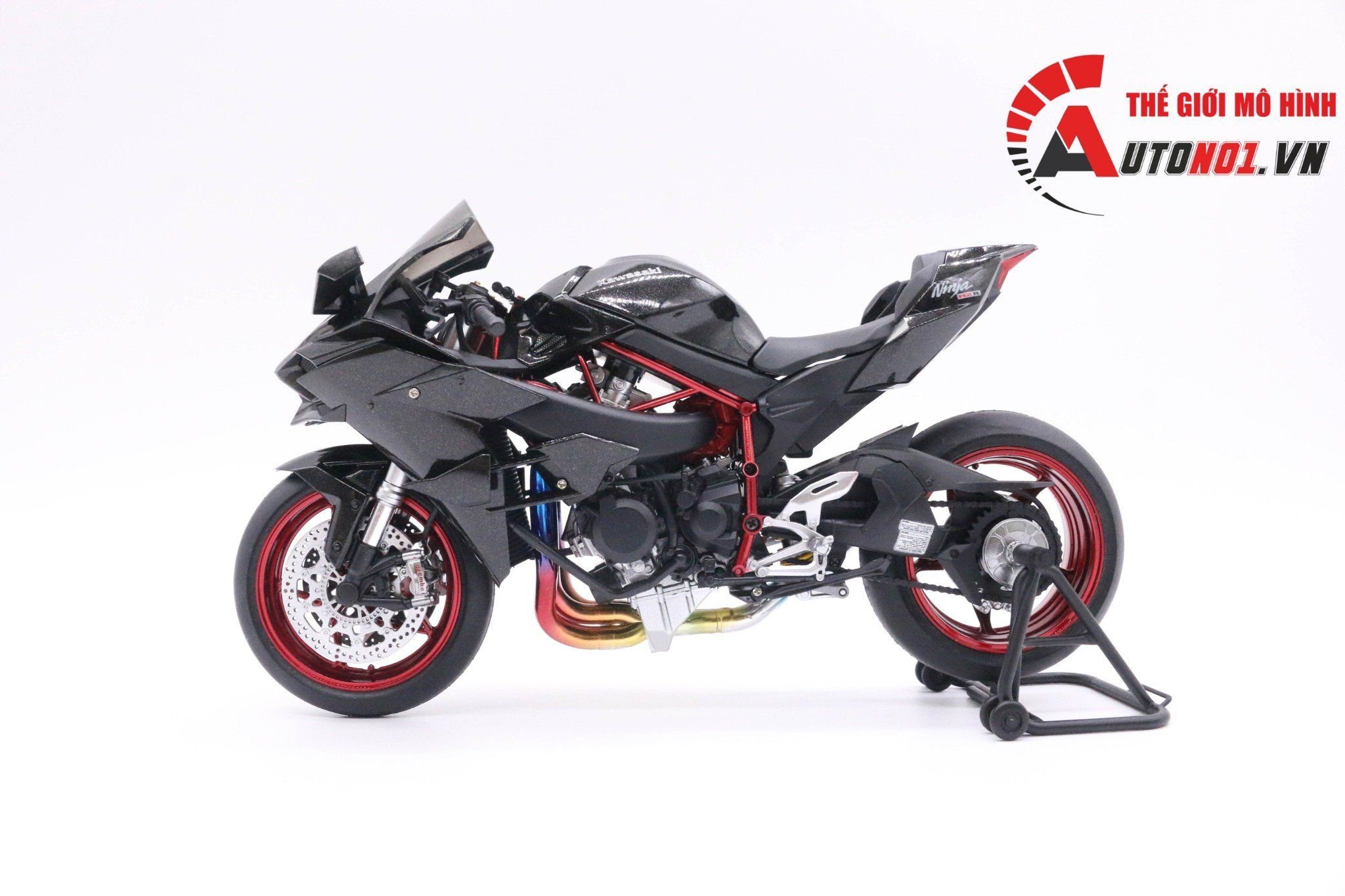  Mô hình xe Kawasaki H2r Black Red 1:12 Tamiya D062 