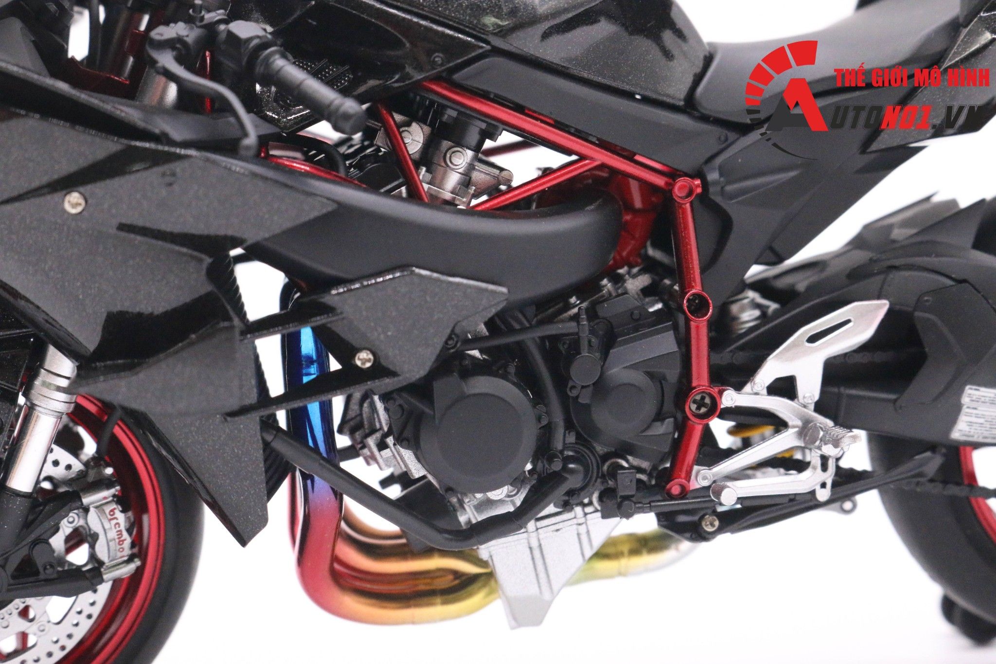  Mô hình xe Kawasaki H2r Black Red 1:12 Tamiya D062 