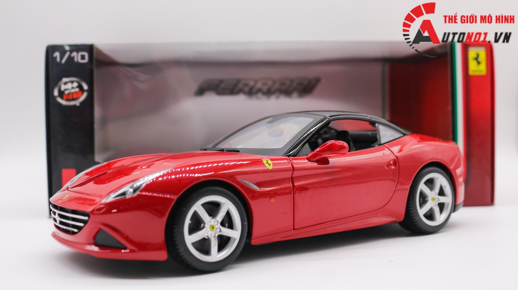  Xe mô hình Ferrari California T Close Top Red 1:18 Bburago 1678 