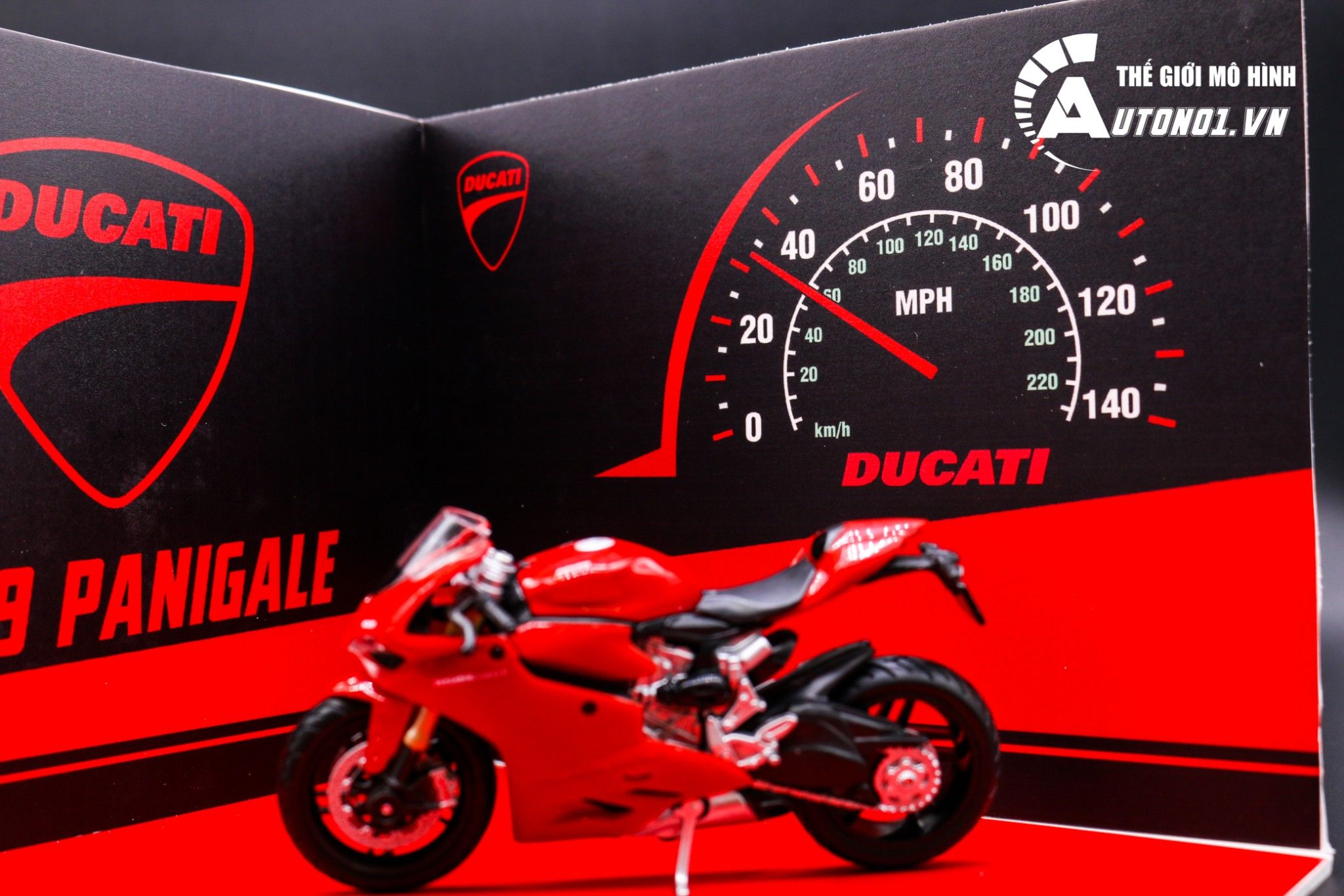  DIORAMA 1:18 MÔ TÔ SHOWROOM DUCATI 20X18X15CM DR008C 