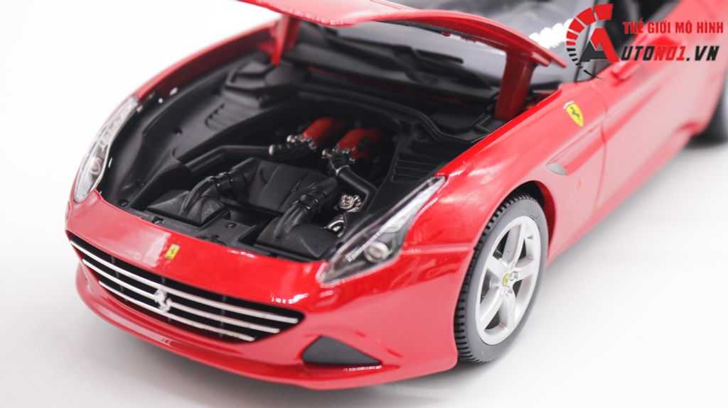 XE MÔ HÌNH FERRARI CALIFORNIA T CLOSE TOP RED 1:18 BBURAGO 1678