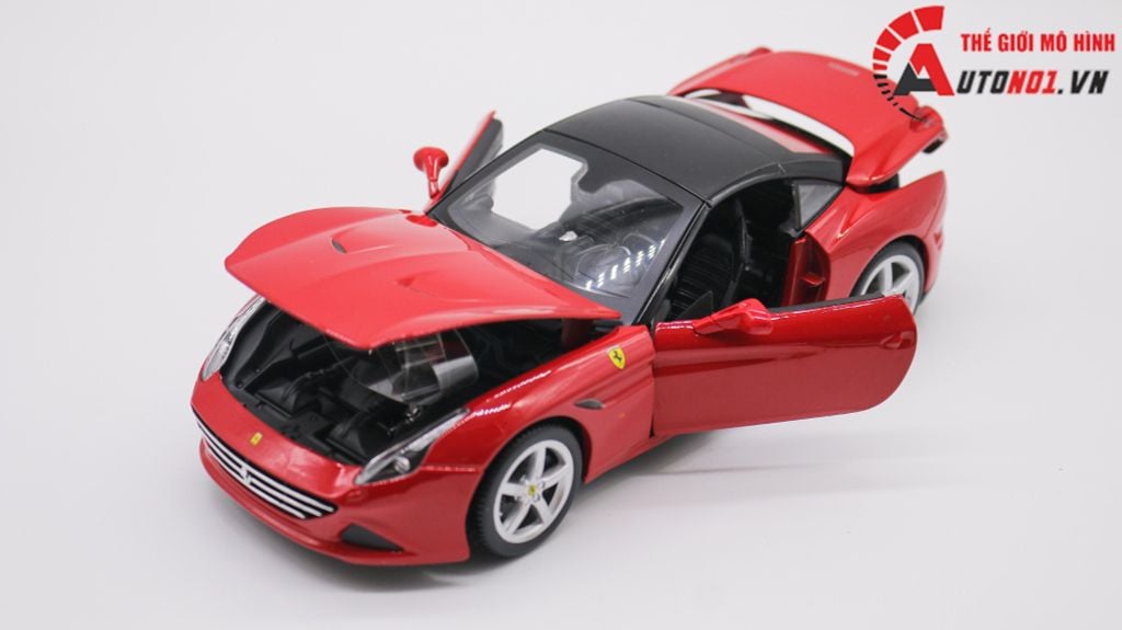 XE MÔ HÌNH FERRARI CALIFORNIA T CLOSE TOP RED 1:18 BBURAGO 1678