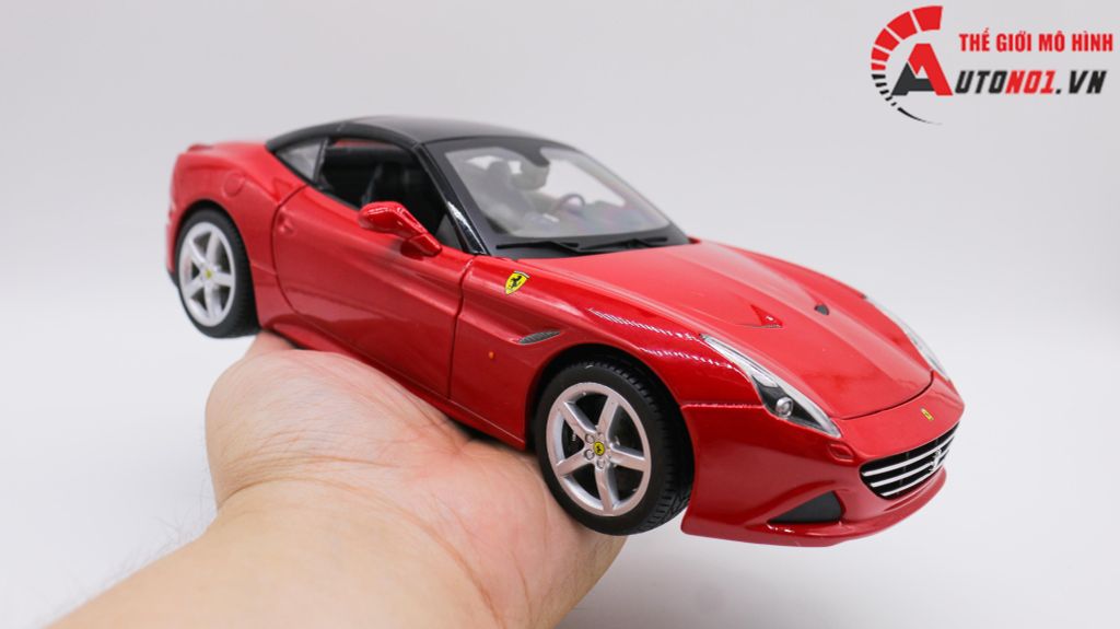 XE MÔ HÌNH FERRARI CALIFORNIA T CLOSE TOP RED 1:18 BBURAGO 1678