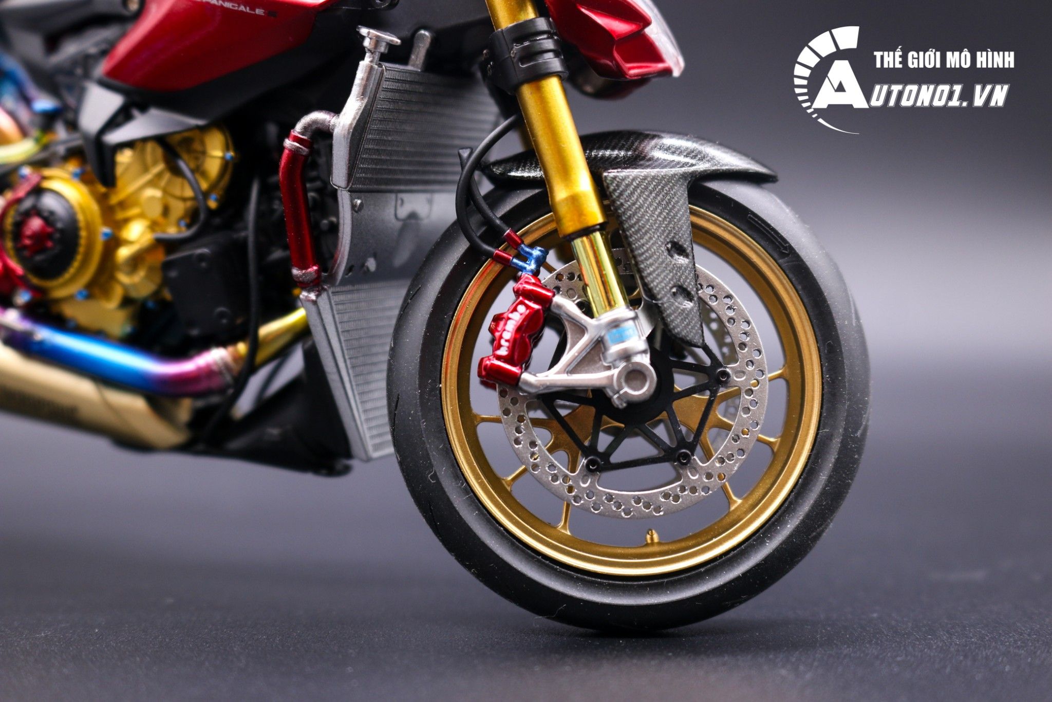  Mô hình xe cao cấp Ducati 1199 Panigale Cafe Racer Red 1:12 Tamiya D055 