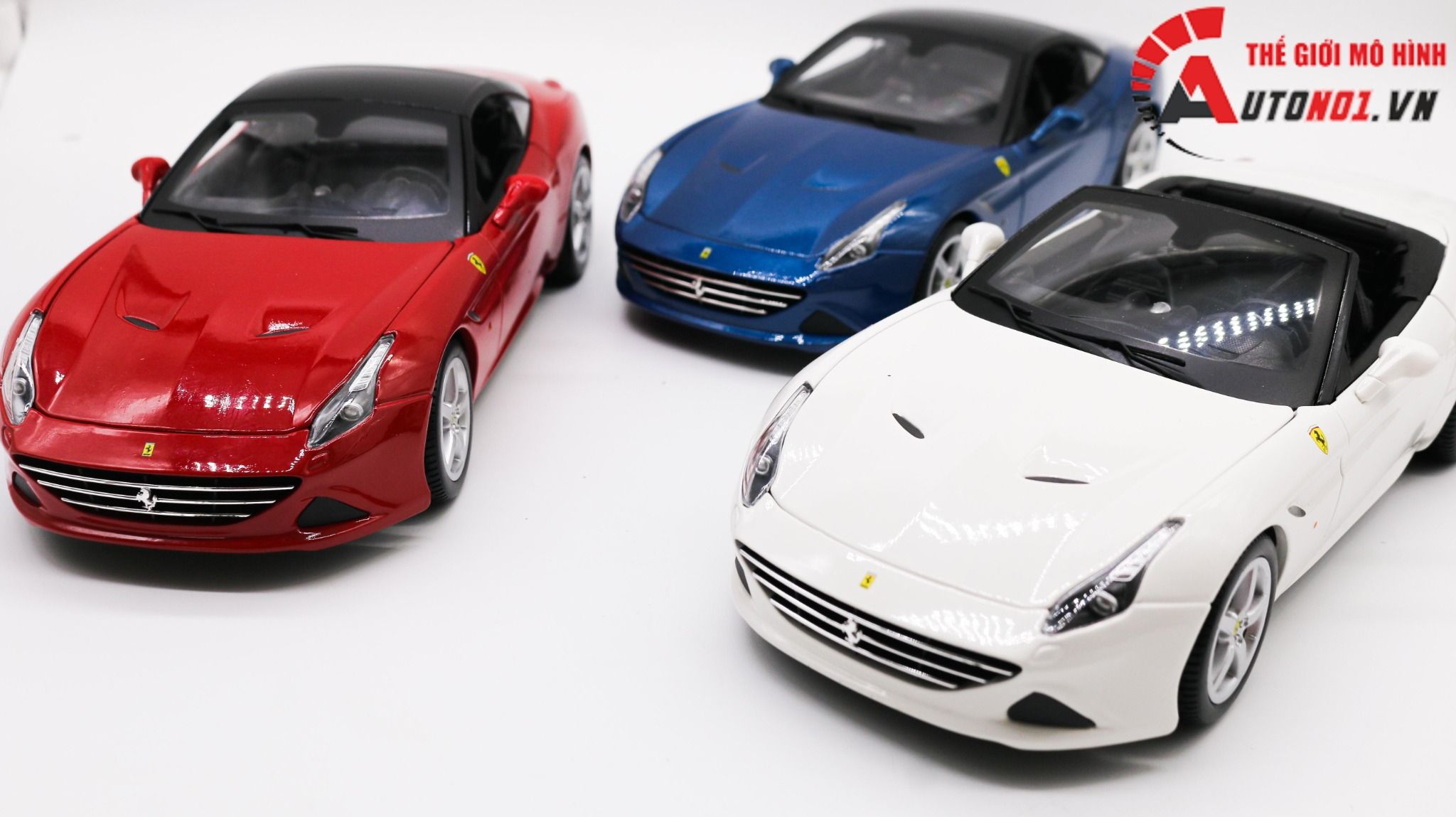  Xe mô hình Ferrari California T Open Top White 1:18 Bburago 1676 