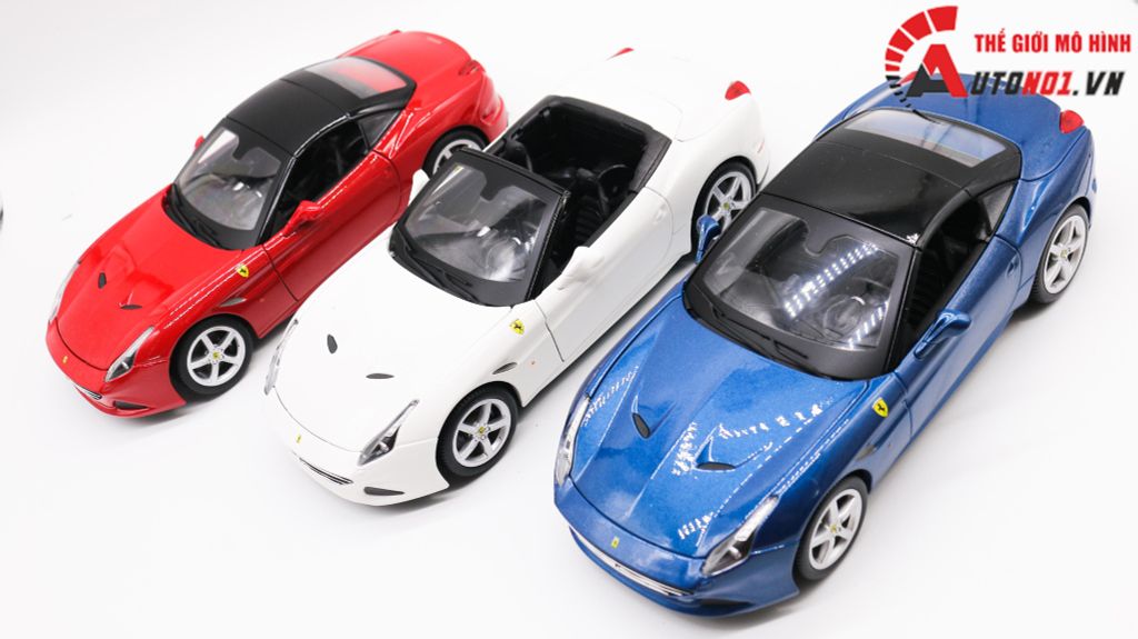 XE MÔ HÌNH FERRARI CALIFORNIA T CLOSE TOP RED 1:18 BBURAGO 1678