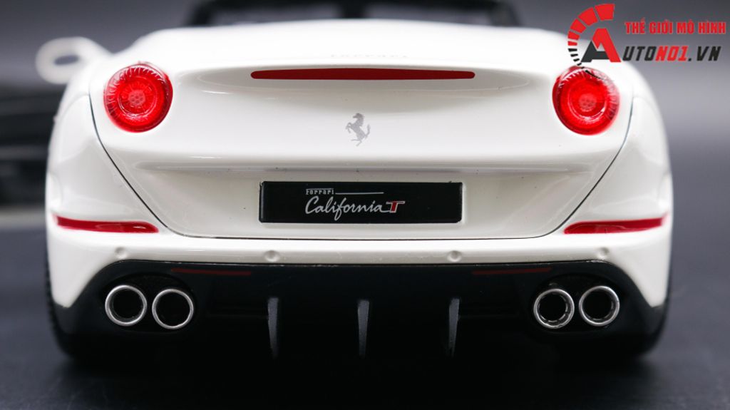 XE MÔ HÌNH FERRARI CALIFORNIA T OPEN TOP WHITE 1:18 BBURAGO 1676