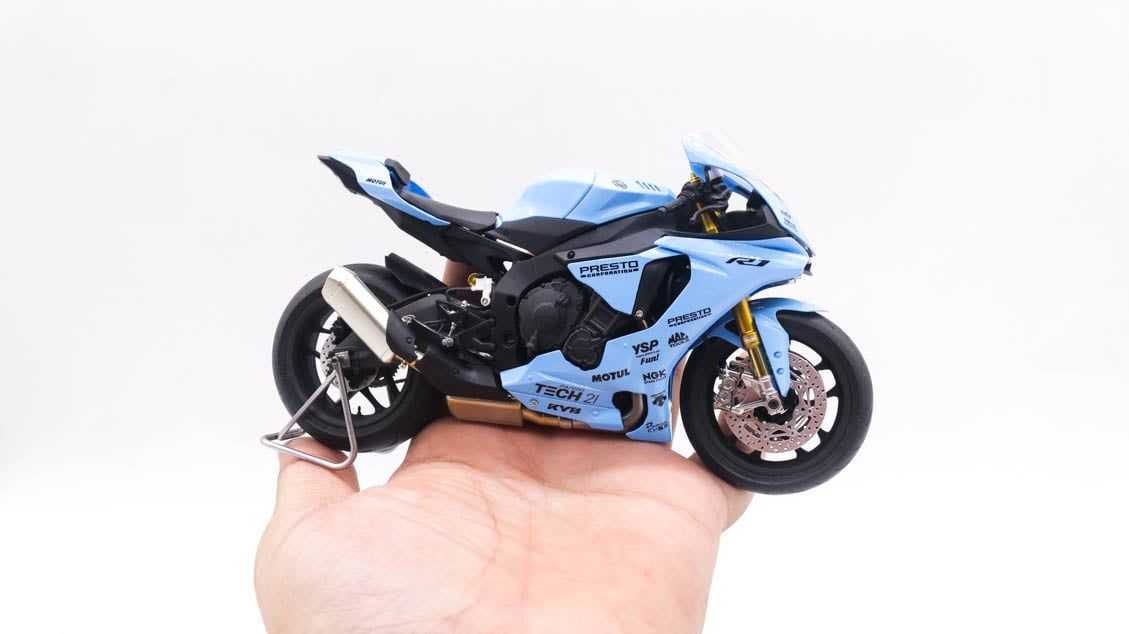  Mô hình xe cao cấp Yamaha Yzf-R1m Shiseido Tech 21 1:12 Tamiya D123I 