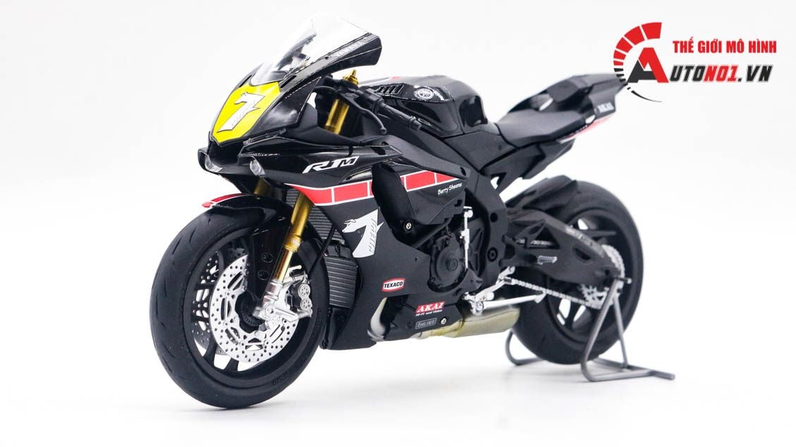  Mô hình xe cao cấp Yamaha Yzf-R1m Spirit of Barry Sheene 1:12 Tamiya D123J 