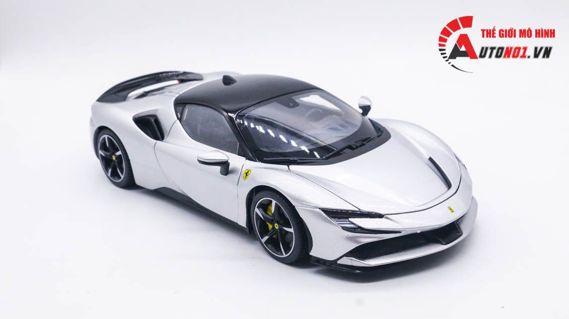  Mô hình xe Ferrari Sf90 Stradale Assetto Fiorano 1:18 Bburago 8129 