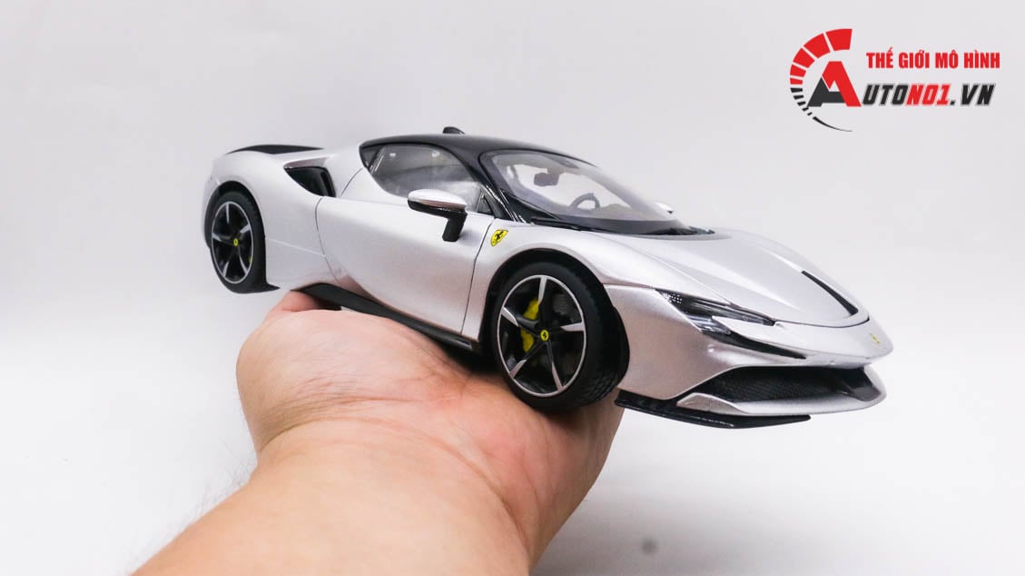  Mô hình xe Ferrari Sf90 Stradale Assetto Fiorano 1:18 Bburago 8129 