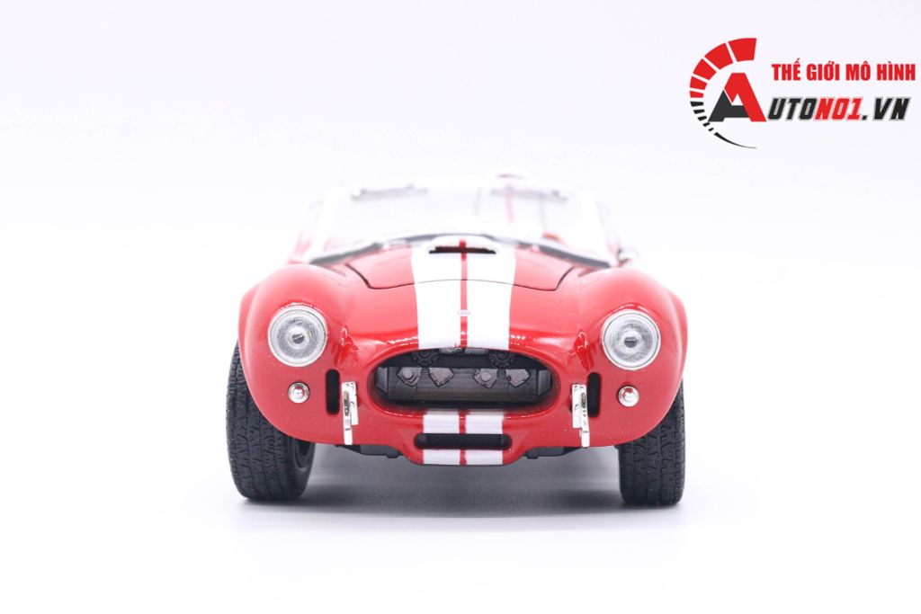 XE MÔ HÌNH SHELBY COBRA 427 S/C 1965 RED 1:24 WELLY 2214