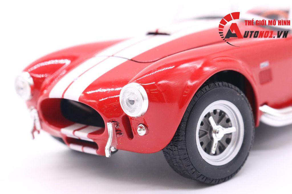 XE MÔ HÌNH SHELBY COBRA 427 S/C 1965 RED 1:24 WELLY 2214