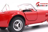  XE MÔ HÌNH SHELBY COBRA 427 S/C 1965 RED 1:24 WELLY 2214 