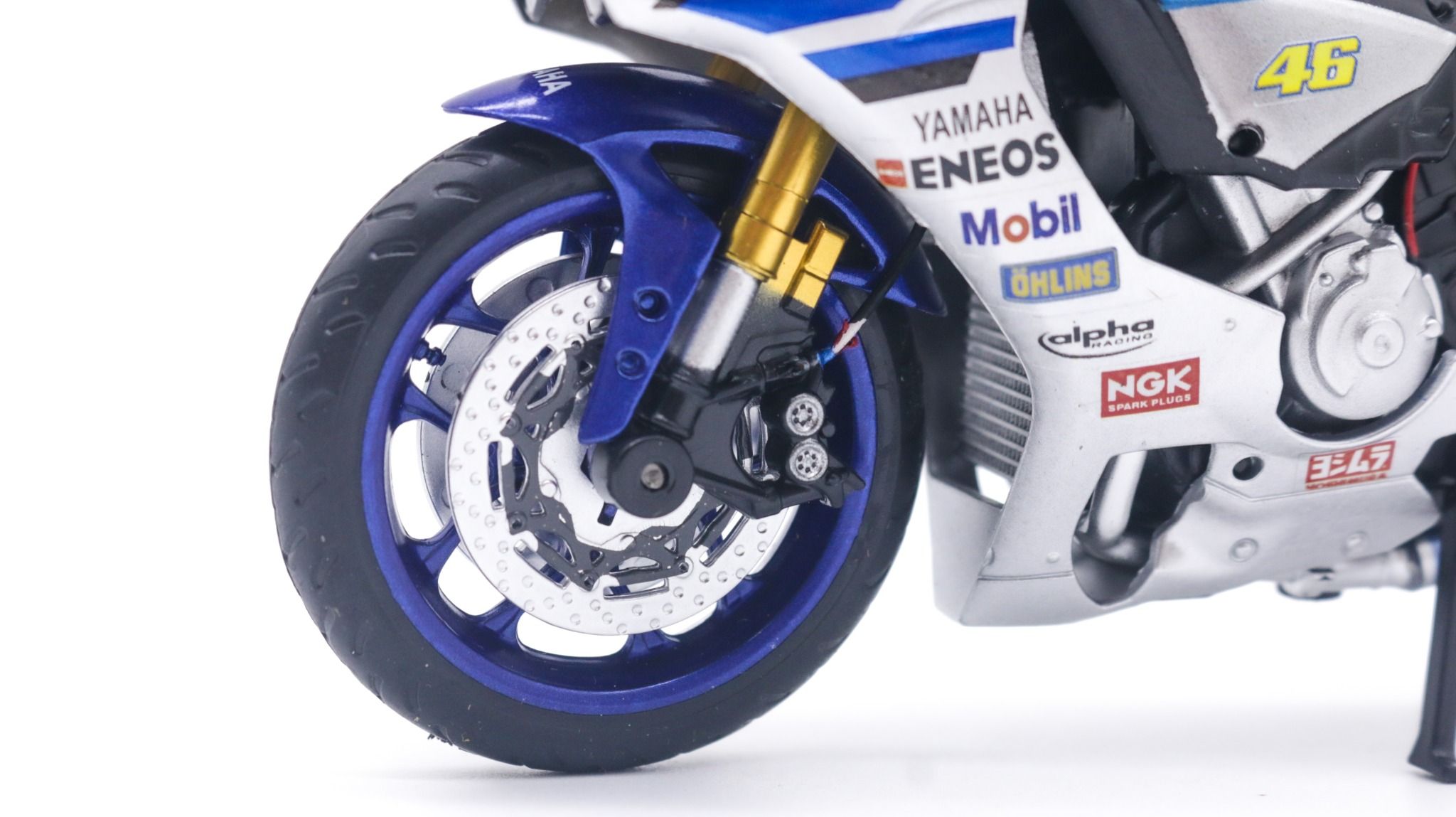  Mô hình xe độ Yamaha Yzf R1m Blue Pô Akrapovic 1:12 Autono1 MSZ D028C 