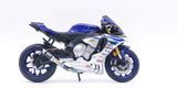  Mô hình xe độ Yamaha Yzf R1m Blue Pô Akrapovic 1:12 Autono1 MSZ D028C 