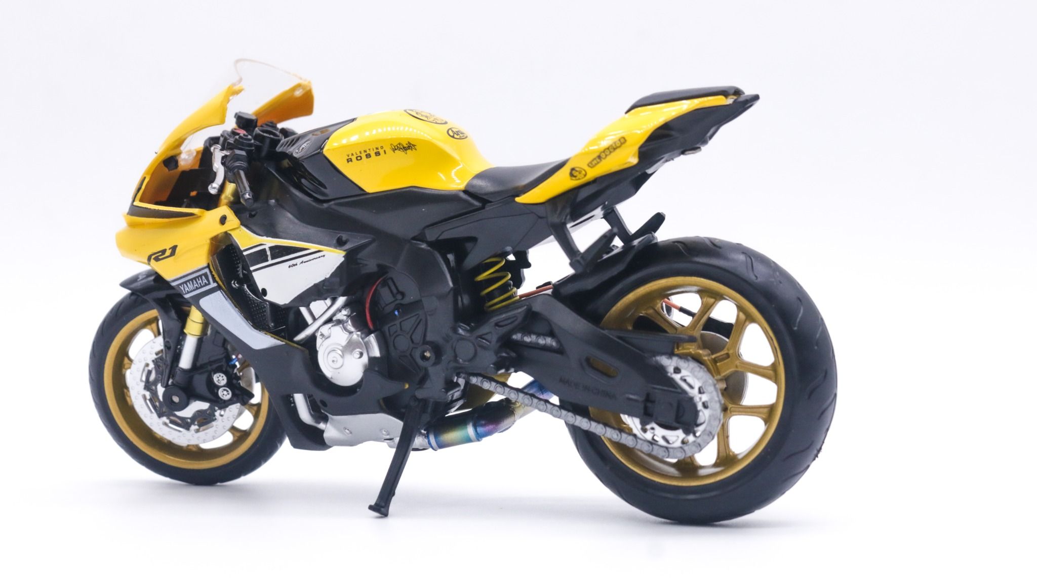  Mô hình xe độ Yamaha R1m 60th Anniversary Yellow Ver 2 - Pô R1m 1:12 Autono1 MSZ D028K 