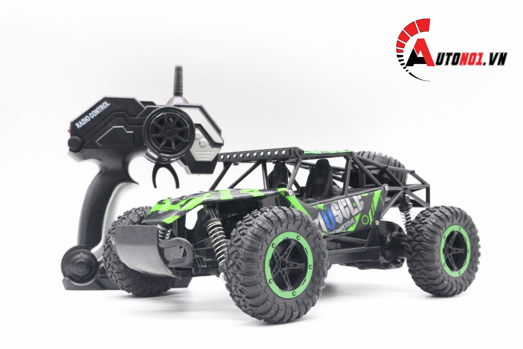  MÔ HÌNH XE ĐIỀU KHIỂN Ô TÔ OFF ROAD MUSCLE COMPETTIVE GREEN 1:16 HÃNG DEER MAN 6054 