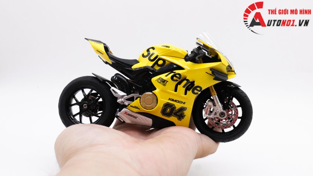 MÔ HÌNH XE ĐỘ DUCATI SUPREME V4S YELLOW TỈ LỆ 1:12 AUTONO1 D222G