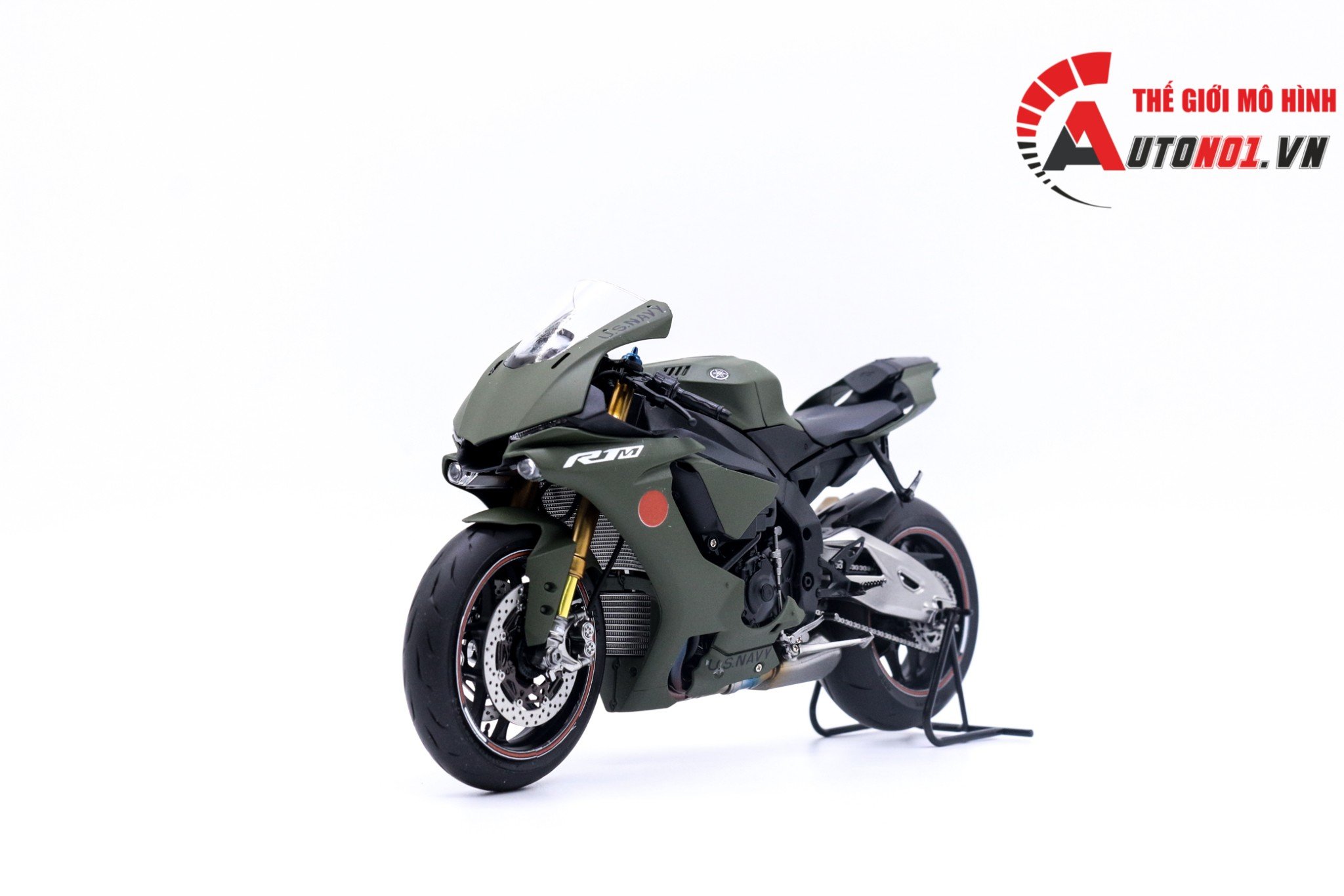 MÔ HÌNH XE YAMAHA YZF R1M US.NAVY GREEN ARMY 1:12 TAMIYA D070