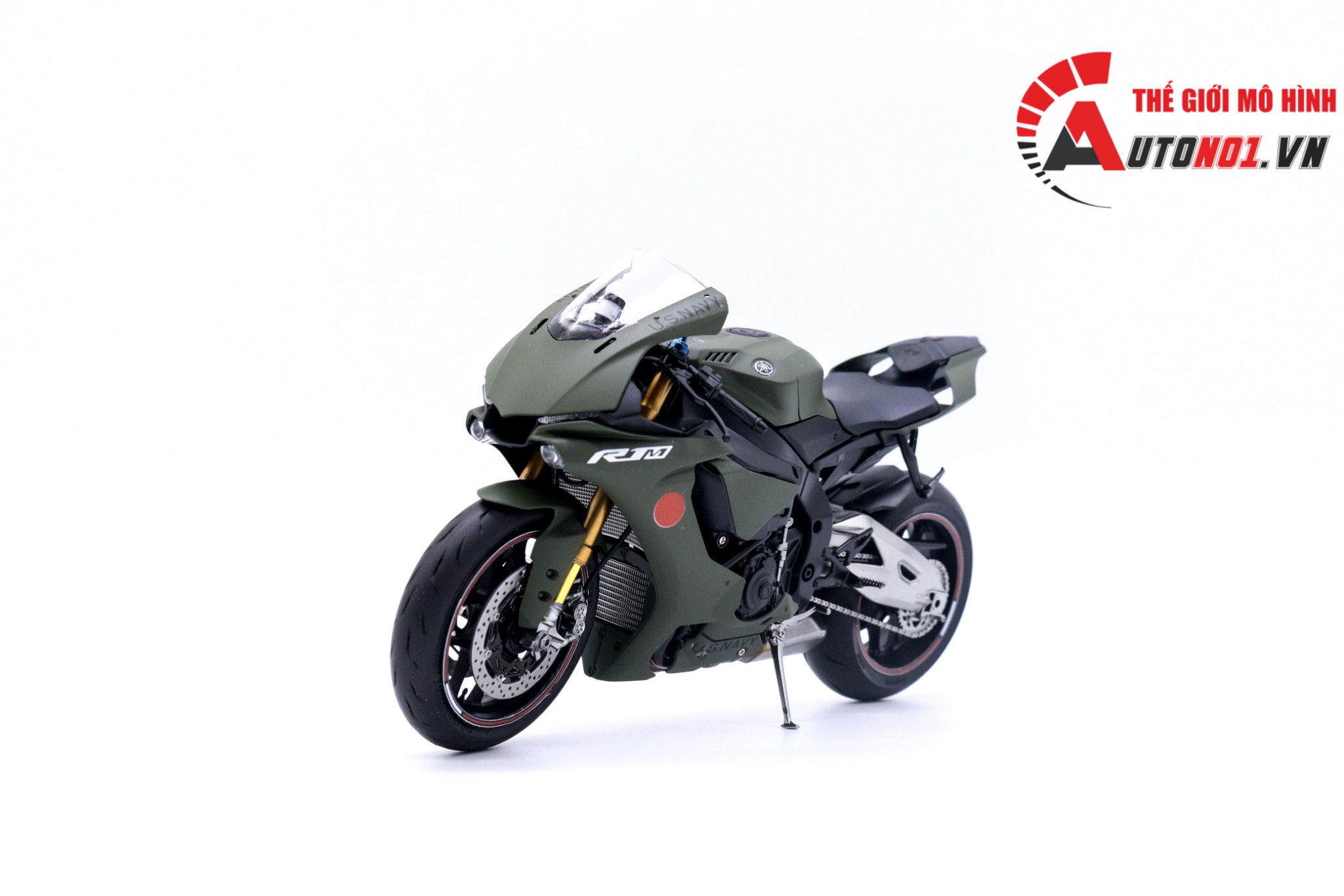 MÔ HÌNH XE YAMAHA YZF R1M US.NAVY GREEN ARMY 1:12 TAMIYA D070