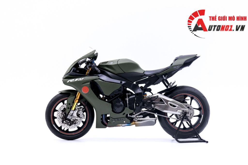 MÔ HÌNH XE YAMAHA YZF R1M US.NAVY GREEN ARMY 1:12 TAMIYA D070