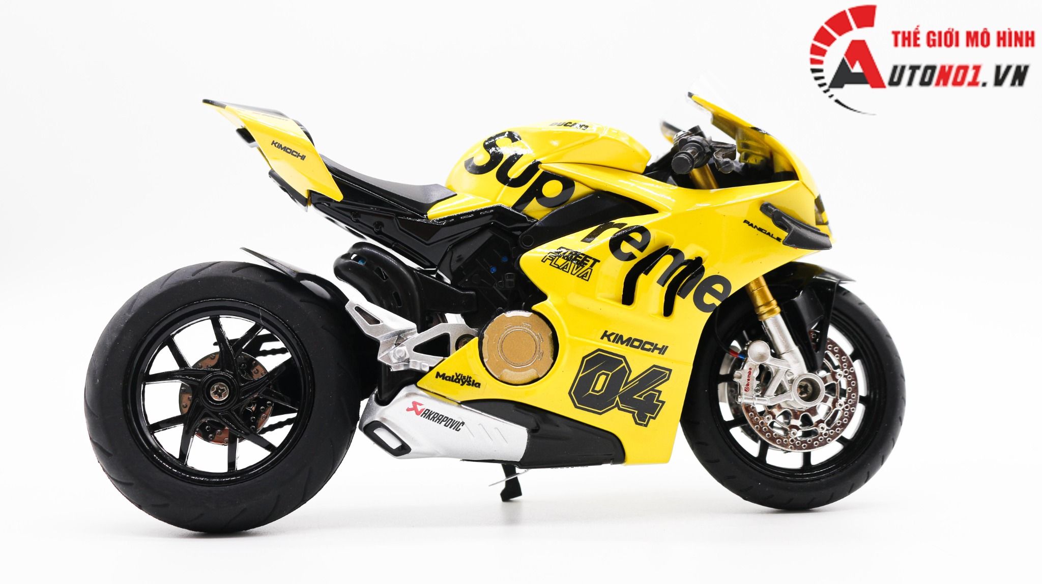  Mô hình xe độ Ducati Supreme V4s Yellow Tỉ Lệ 1:12 Autono1 D222g 