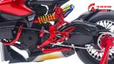  Mô hình xe cao cấp Ducati 1199 Panigale Cafe Racer Grey Red cao cấp nồi khô ghi đông mâm căm 1:12 Tamiya D201 